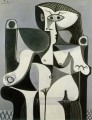 Femme assise Jacqueline 1962 Cubism
